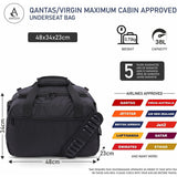 Aerolite (48x34x23)cm Lightweight Cabin Flight Under Seat Bag, Eco Friendly, 5 Years Guarantee